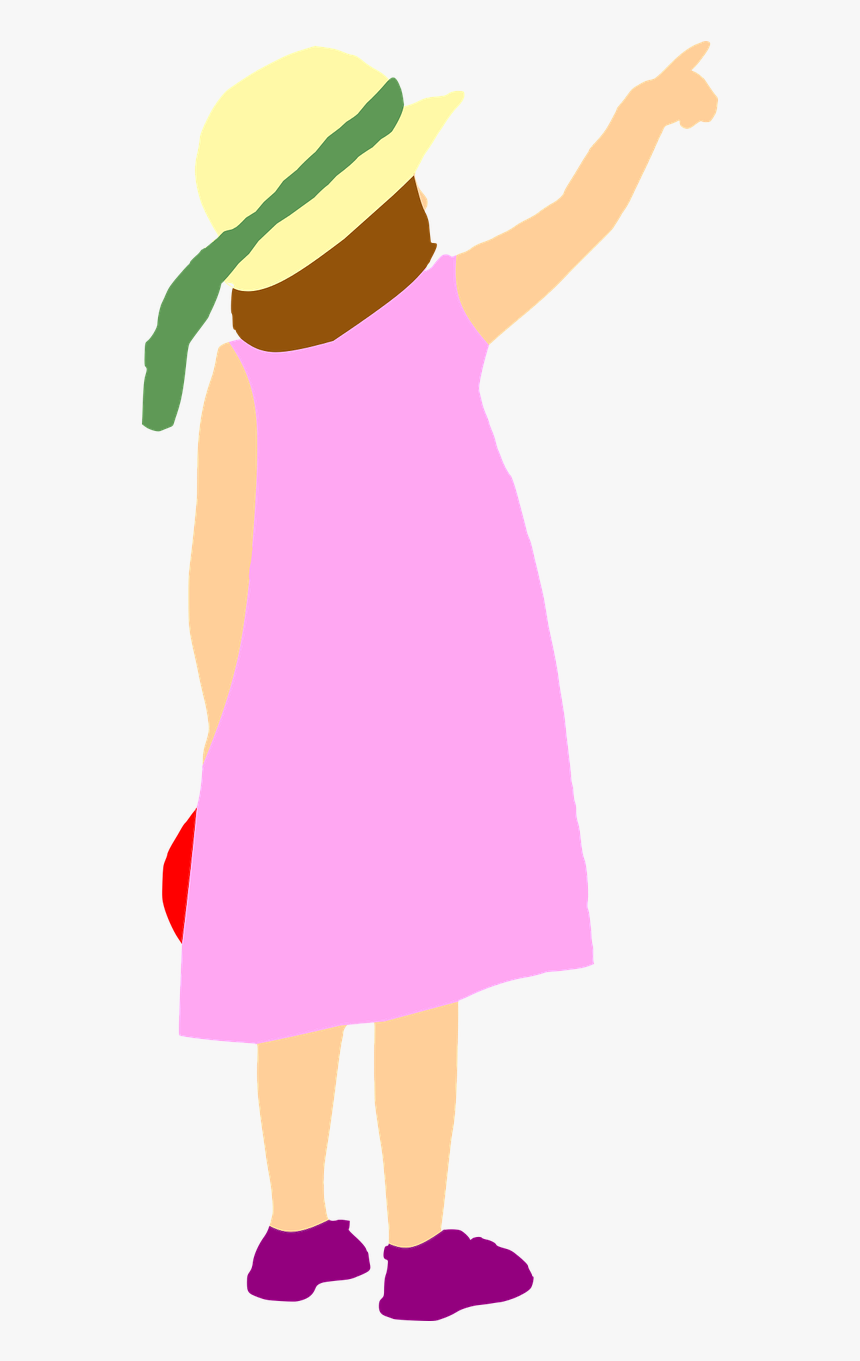 Girl Pointing Dress Clipart , Png Download, Transparent Png