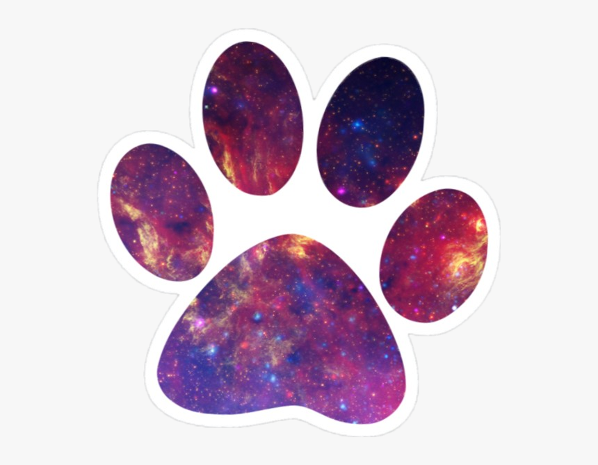 #paw #galaxy #tumblr - Transparent Paw Print Clipart, HD Png Download