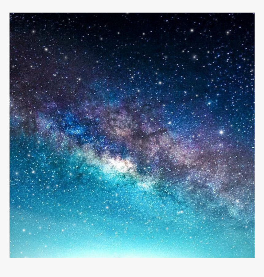 #galaxy #tumblr #lights #star #universe #blue - Milky Way, HD Png Download