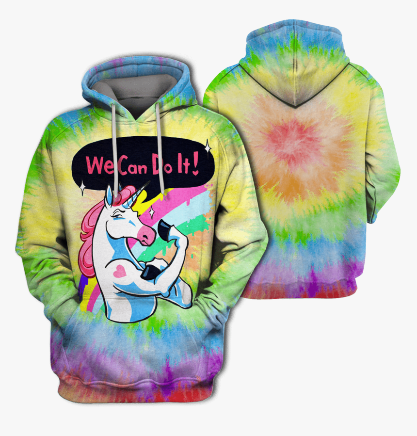 Gearhuman 3d We Can Do It Unicorn Ziphoodies - T-shirt, HD Png Download