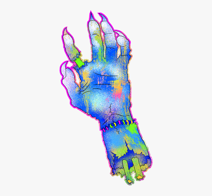 Monster, Hand, Spooky, Zombies, Scary, Creepy, Costume - Illustration, HD Png Download