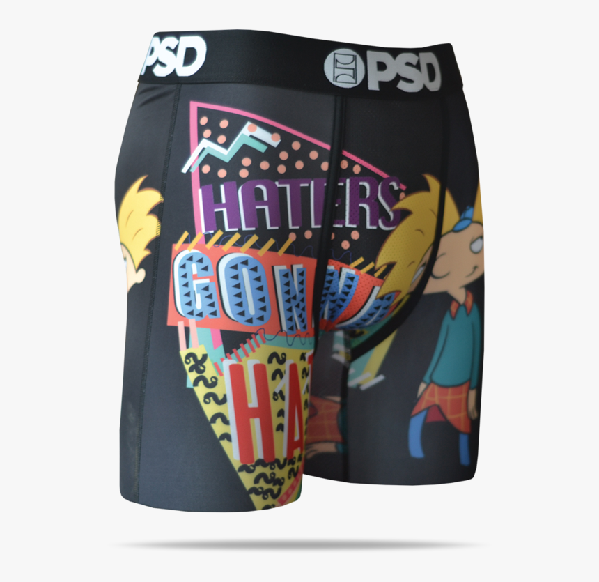 90 S Hey Arnold Black - Board Short, HD Png Download