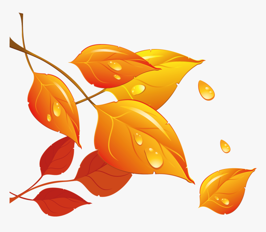 Transparent Fall Leaves Png Clipart Png Download - Fall Leaf Transparent Png Cartoon, Png Download