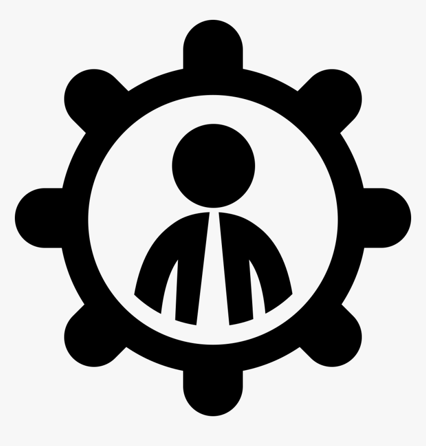 Businessman In A Wheel Symbol - Gears Of War Cog Logo, HD Png Download