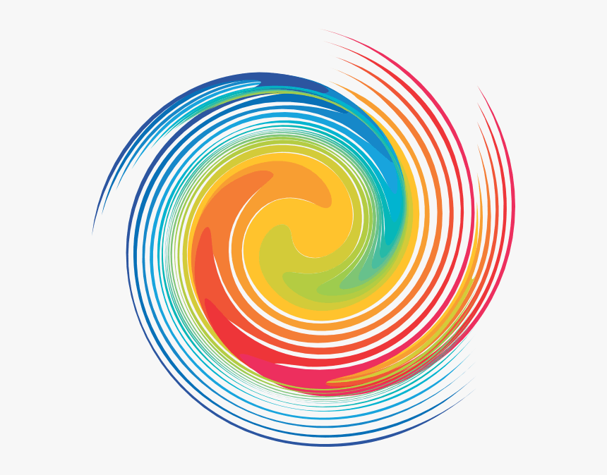 Rainbow Spiral Tie Dye Swirl Background - Color Swirl Clipart, HD Png Download