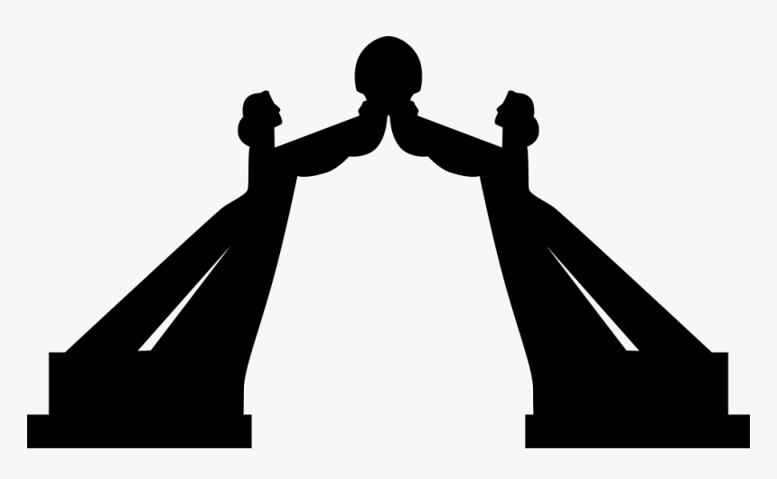 Reunification Monument Of North Korea - Silhouette, HD Png Download