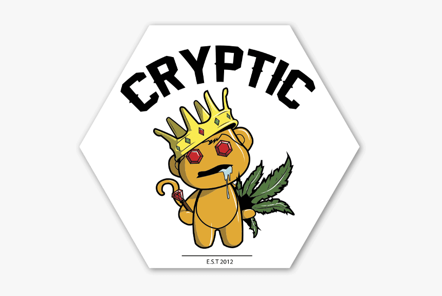 Cryptic Mindz Golden Stoner Sticker - Stoner Stickers, HD Png Download