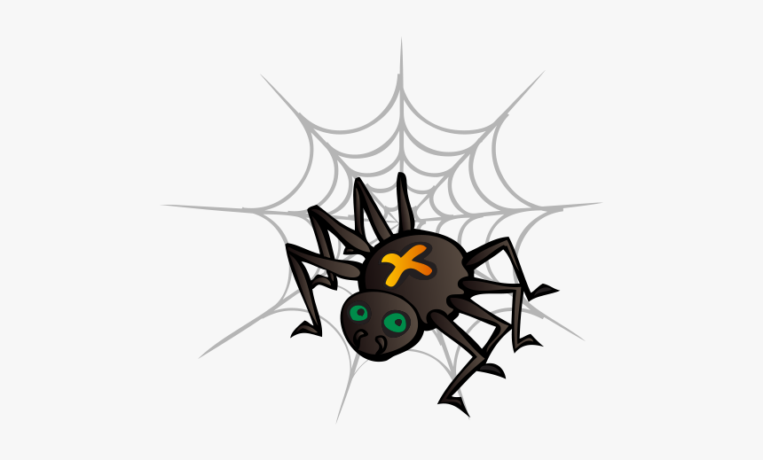 Spider Web Silhouette Halloween - Spider Web Symbol Png, Transparent Png