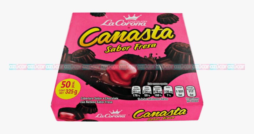 La Corona Canasta Relleno Fresa 24/50 La Corona - Chocolates Rellenos De Fresa, HD Png Download