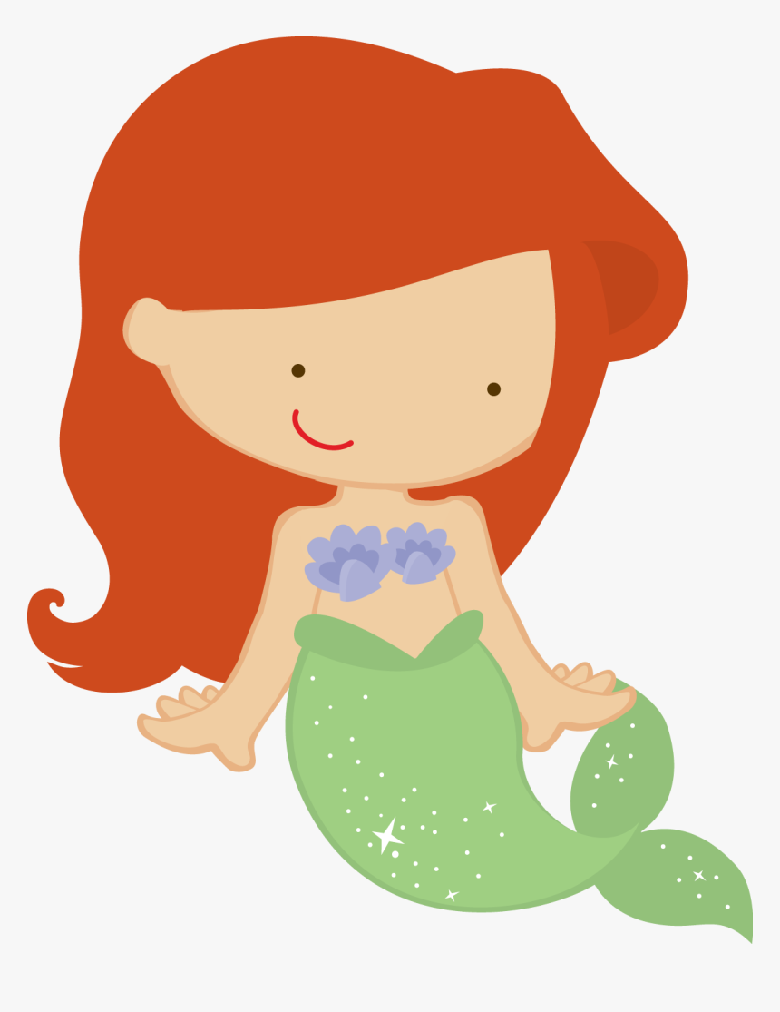 Mermaid Vector Cute - Princesas Cute Png, Transparent Png