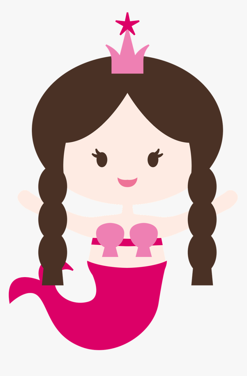 Niña Sirena Caricatura, HD Png Download