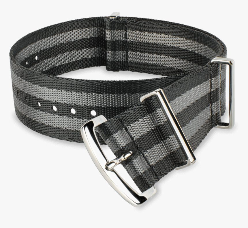 Black Gray Striped Nato-style Watch Strap - Belt, HD Png Download