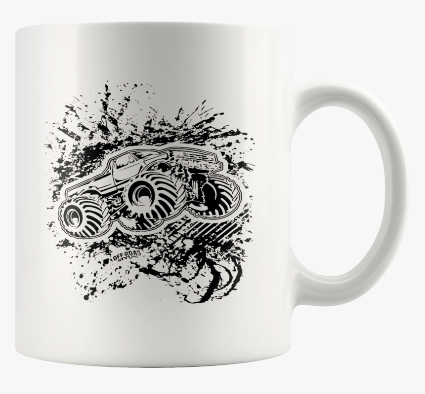 Monster Truck Jump Grunge Splatter Mug 
 Data-zoom - Beer Stein, HD Png Download
