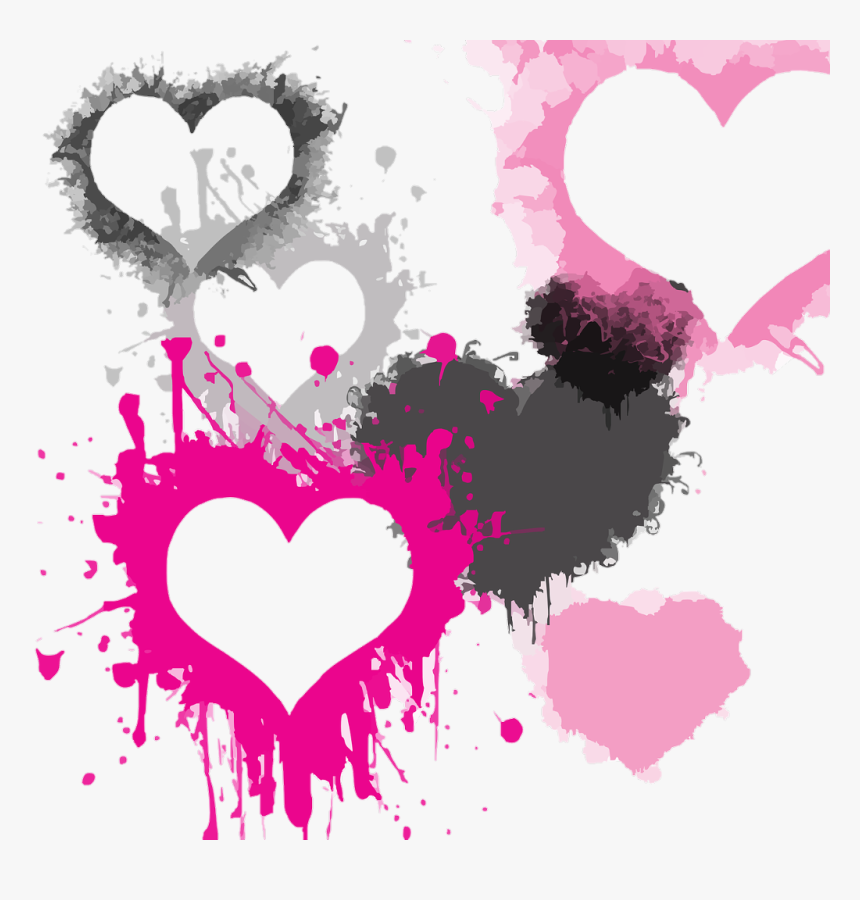 #hearts #heart #backgrounds #background #grunge #grungeeffect - Hearts And Backgrounds, HD Png Download