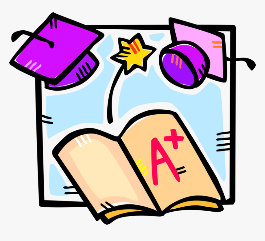 Vector Illustration Of High School, College And University - School Clipart Report Card, HD Png Download