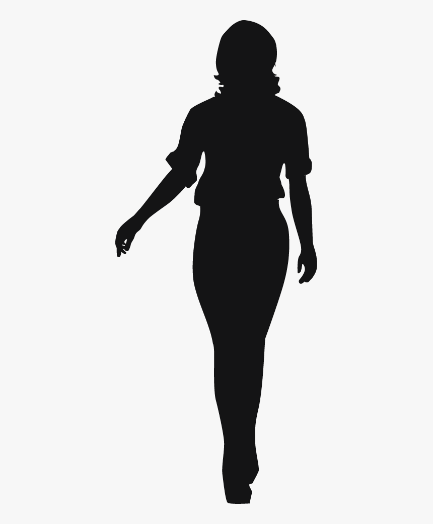 Woman Silhouette - Silhouette Of A Thick Woman, HD Png Download