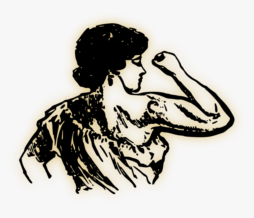 Strong Woman Big Image - Drawing High Self Esteem, HD Png Download