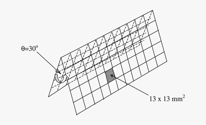 Schematic Of Metal Mesh For The Roughness Used In This - Technical Drawing, HD Png Download