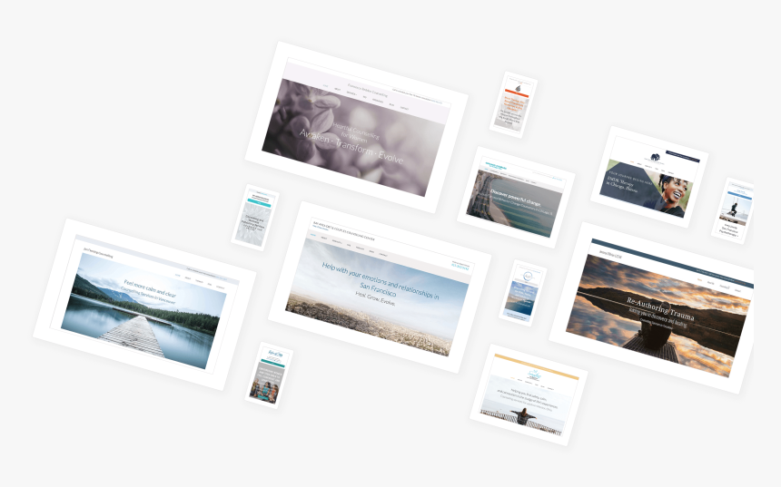 Empathysites Therapist Website Example Design Mockups - Brochure, HD Png Download
