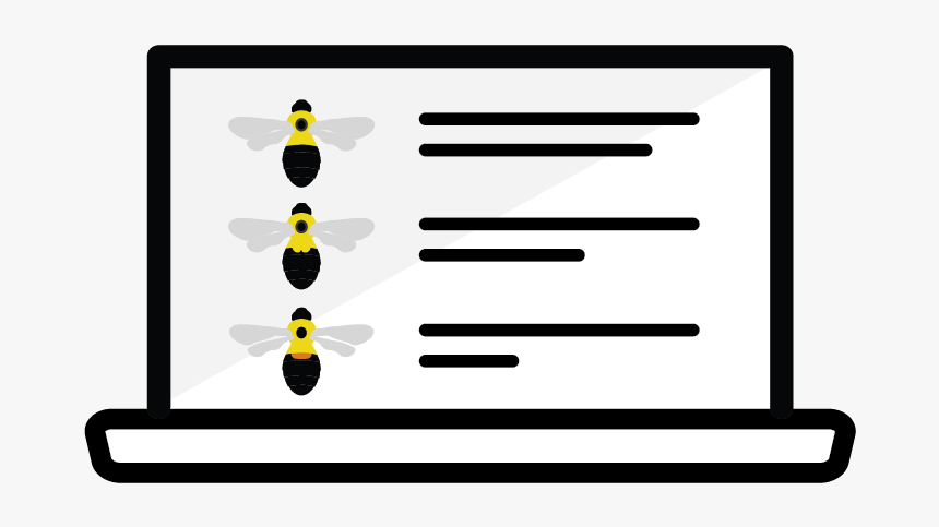 Icon Of Bumble Bee Guide On Laptop, HD Png Download