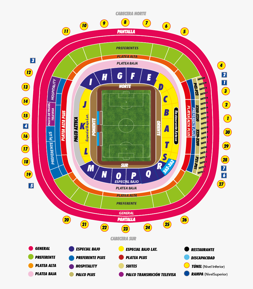 Asiento Club Estadio Azteca, HD Png Download