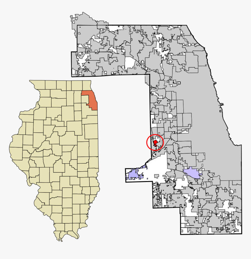 Cook County Map Palatine, HD Png Download