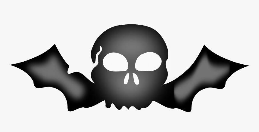 A Skull With Bat Wings - Skull Bat Png, Transparent Png