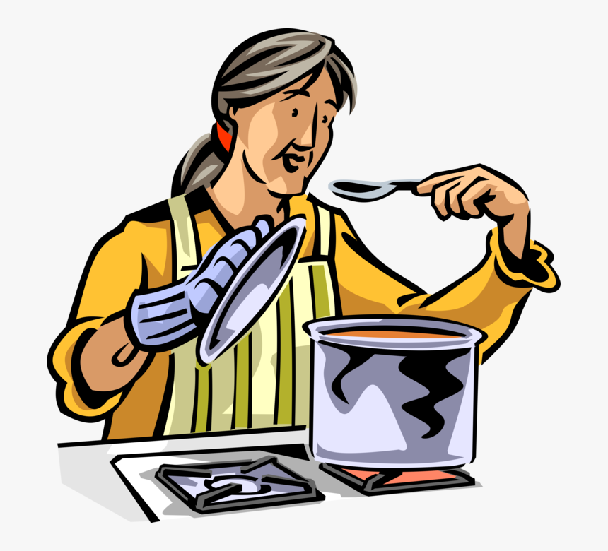 Vector Illustration Of Retired Elderly Senior Citizen - Homemade Cooking Vector, HD Png Download