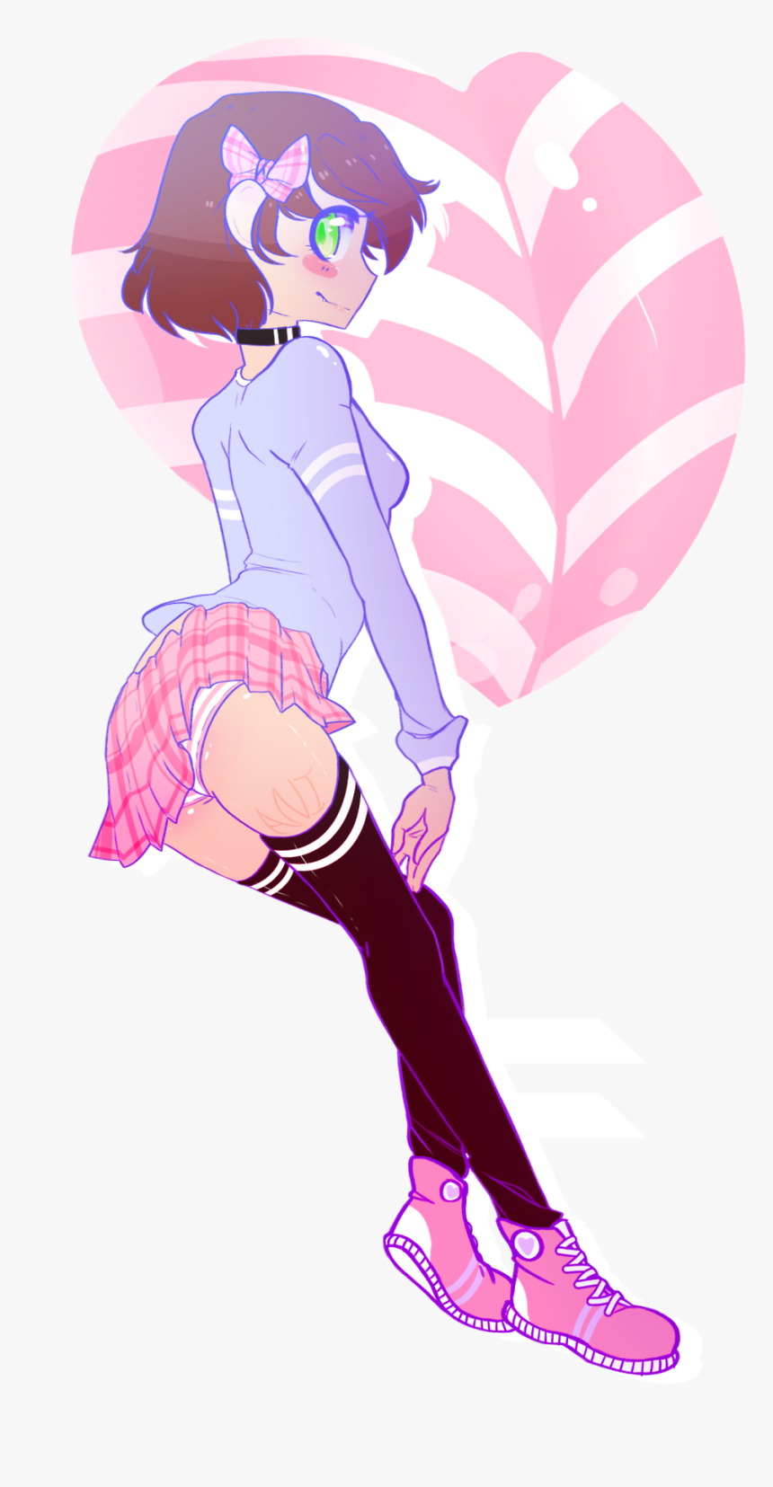 Transparent Trans Flag Png - Trans Flag Anime Girl, Png Download