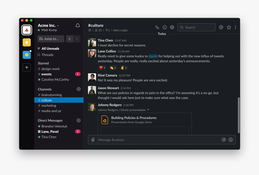 Slack Macos Dark Mode, HD Png Download