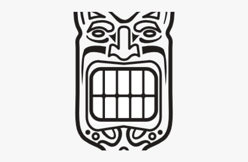 Tiki Mask Template - Tiki, HD Png Download