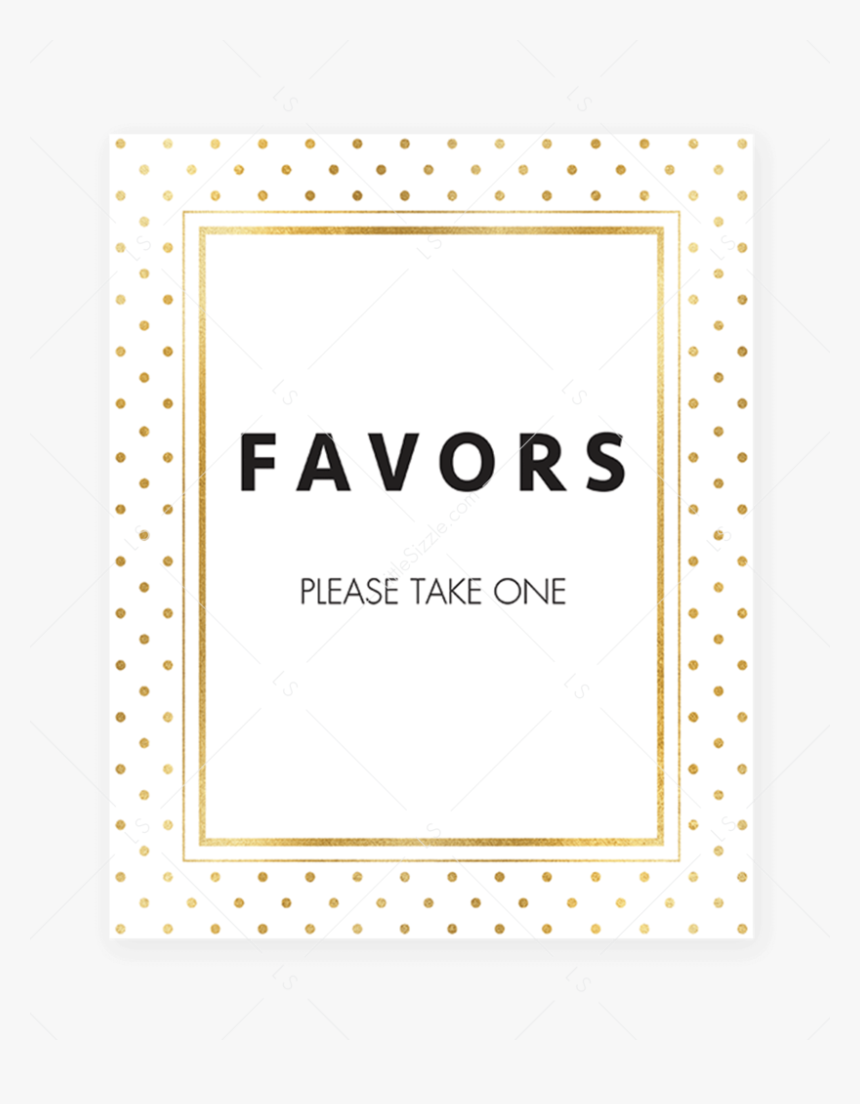 Printable Favors Sign White - Paper, HD Png Download