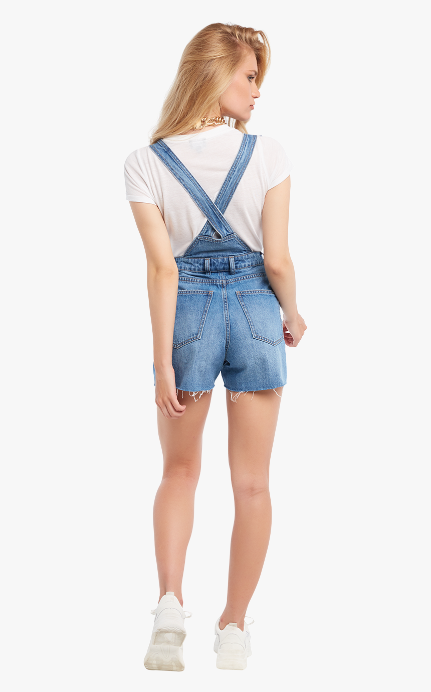 Denim Short Overall In Colour Citadel - One-piece Garment, HD Png Download