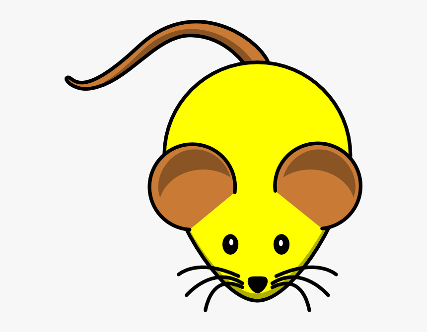 Yellow Mouse W/ Brown Ears Svg Clip Arts - Blue Mouse Clipart, HD Png Download