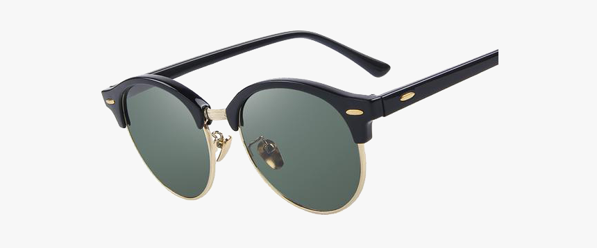 Retro Rivet Semi-rimless Sunglasses 
 Class - Unisex Sunglasses, HD Png Download