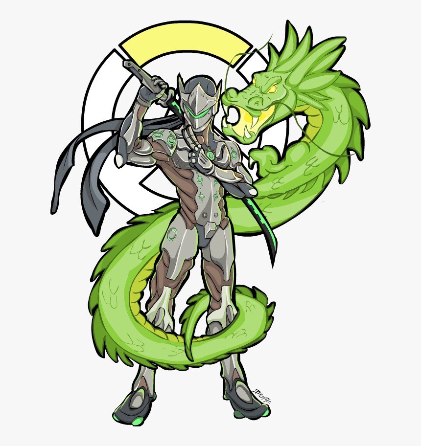 Overwroughtfan Genji San - Genji Drawing With Dragon, HD Png Download