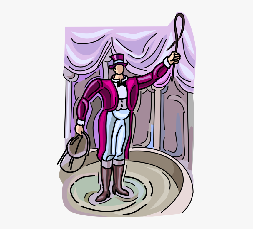 Vector Illustration Of Big Top Circus Ringmaster Master - Cartoon, HD Png Download