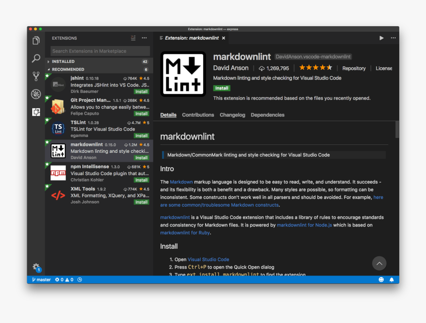 Extension Details - Visual Studio Code Toolbar, HD Png Download ...