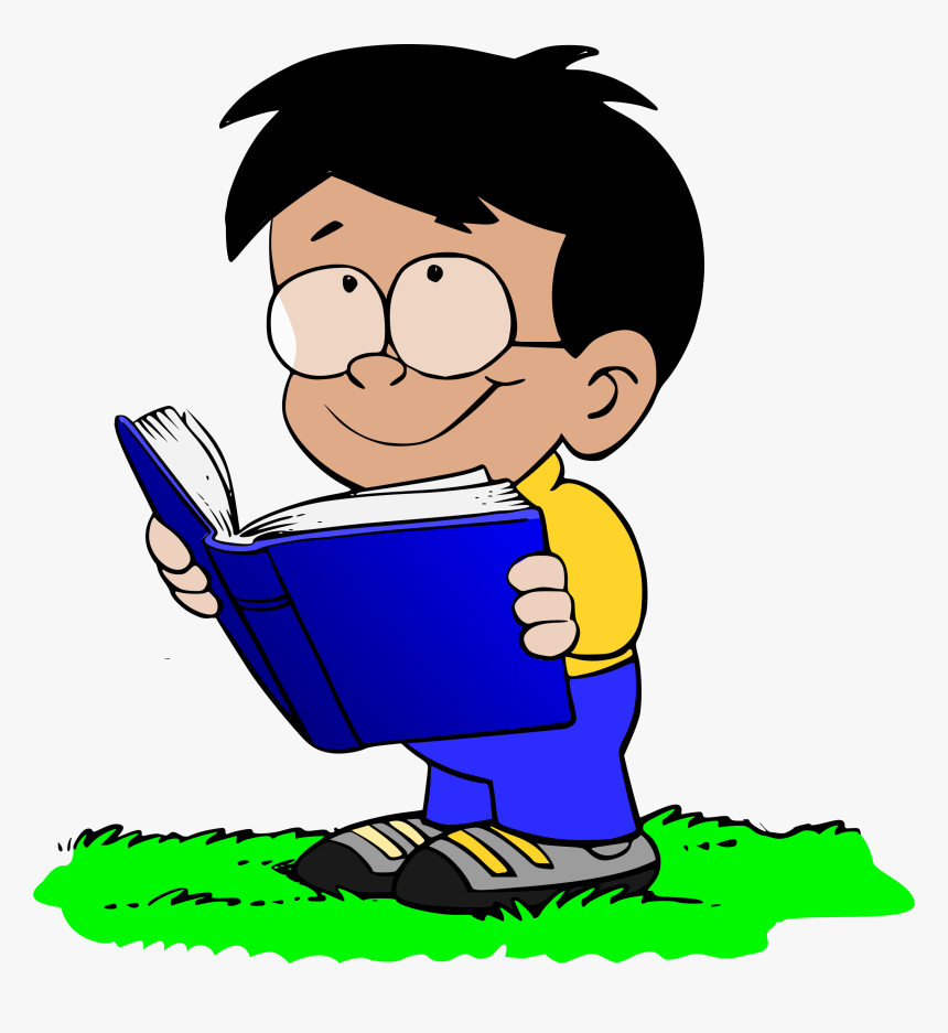 With Book Big Image - School Boy Clip Art, HD Png Download