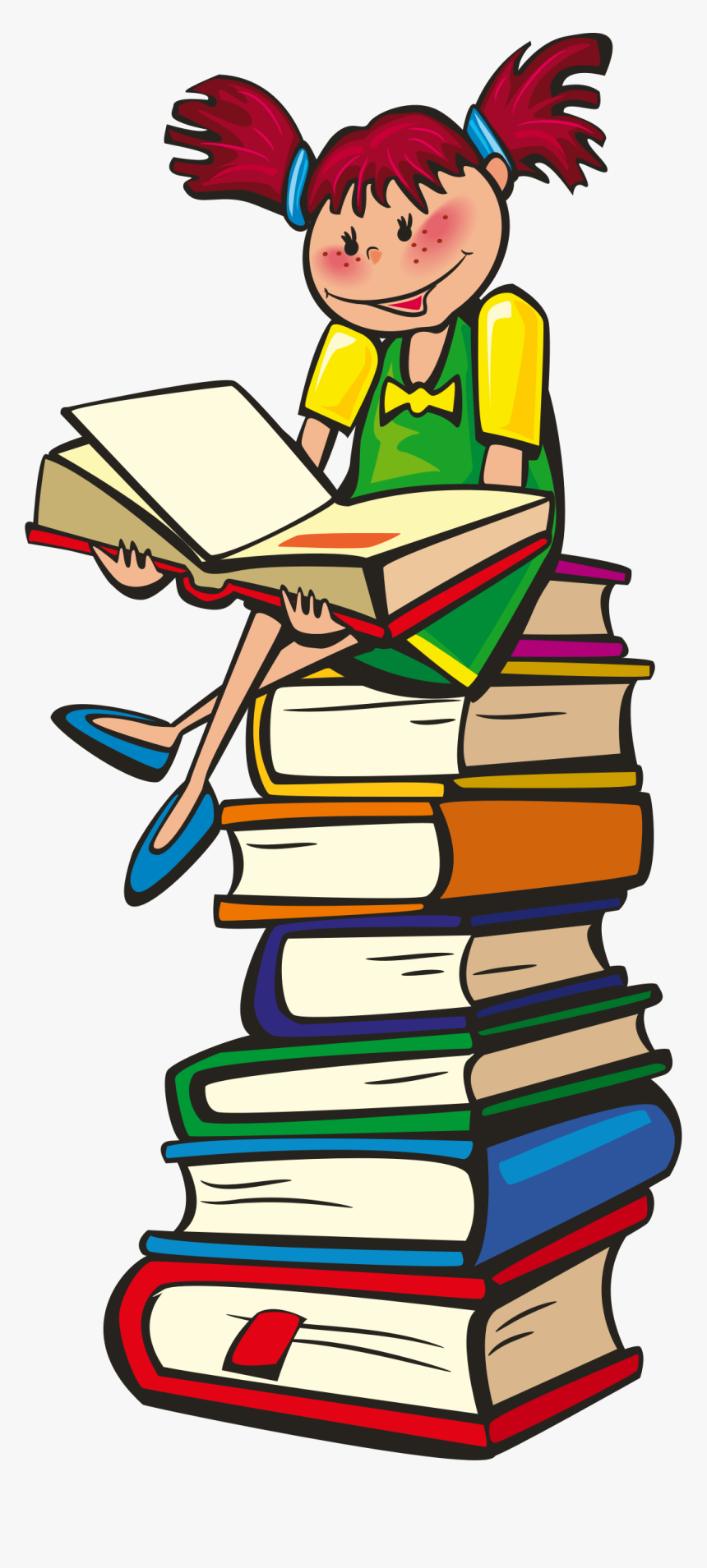 School Days By - Book Clipart Reading, HD Png Download