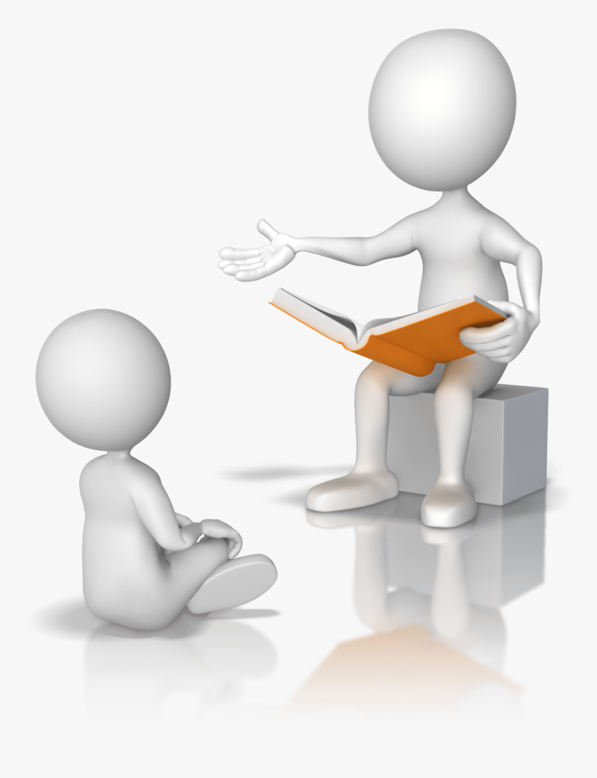 Cartoon Image Of One Person Telling The Other A Story - 3d Man Story, HD Png Download