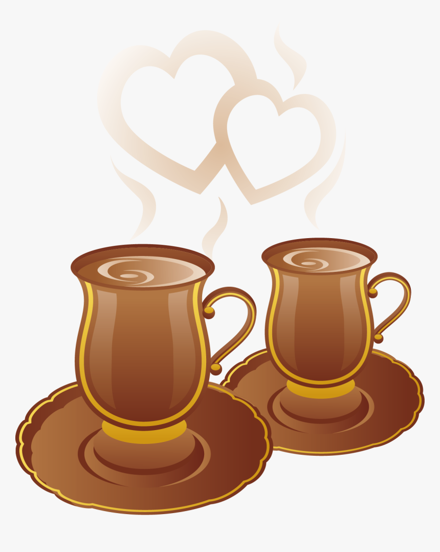 Coffee Vector Png - 兩 杯 咖啡 卡通, Transparent Png