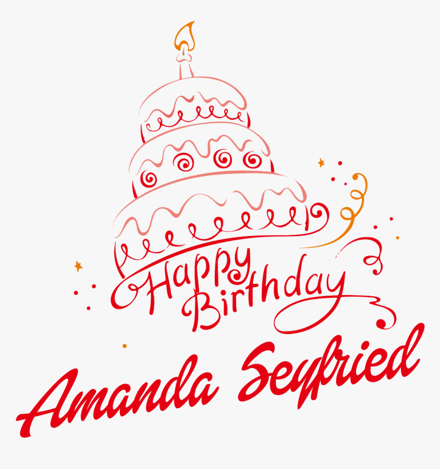 Amanda Seyfried Happy Birthday Vector Cake Name Png - Roman Reigns Photo Birthday, Transparent Png