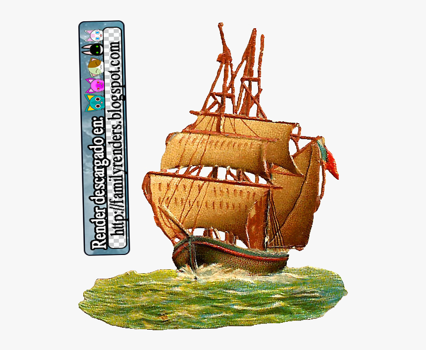 Caravel Old Sailing Ships - Vintage Ship Clipart, HD Png Download