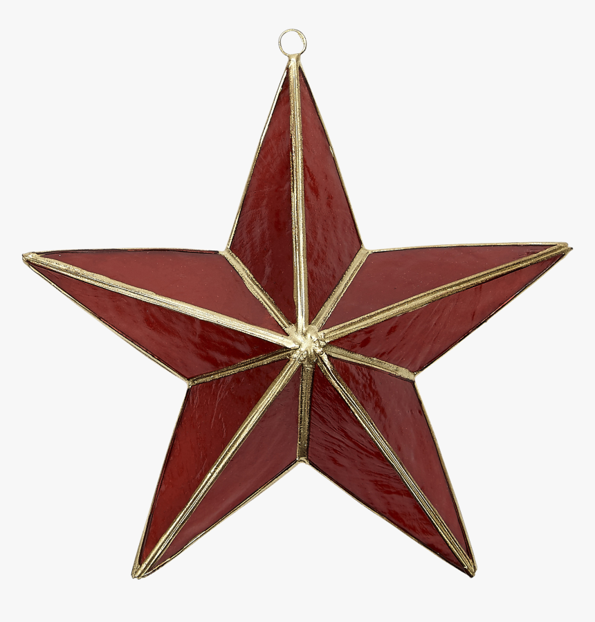 Capiz 3d Star Ornament In Red & Gold - African Puerto Rican Flag, HD Png Download