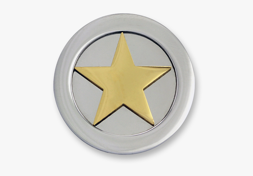 3d Star Stainless Steel Gold Plated - Emblem, HD Png Download
