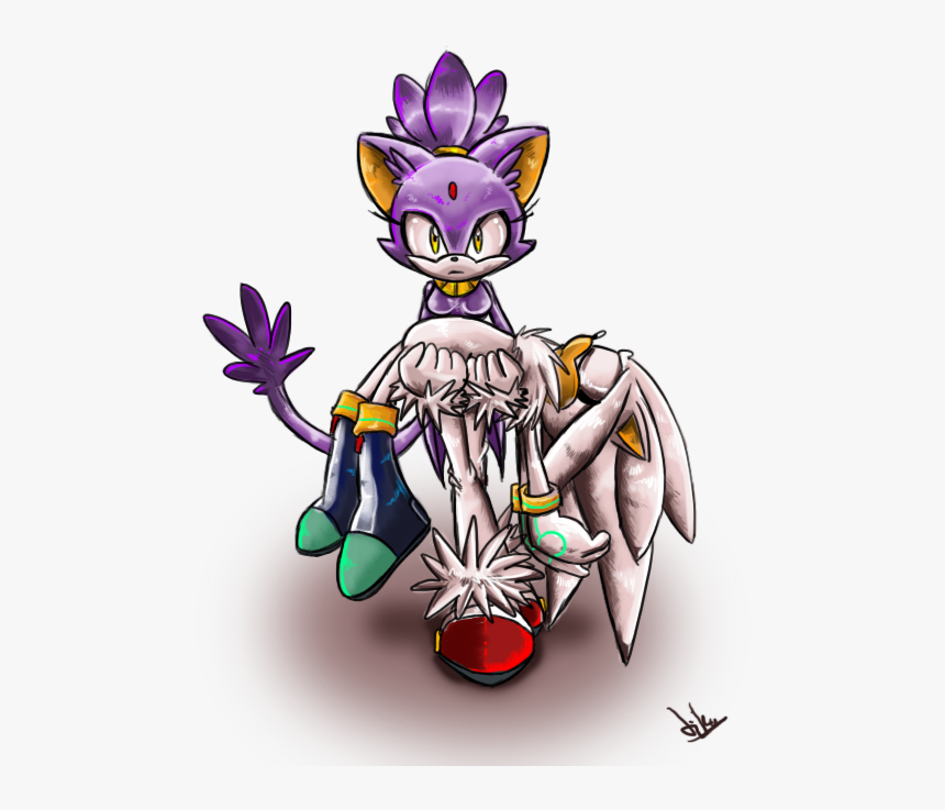 Silver Y Blaze - Blaze The Cat And Sliver The Hedgehog, HD Png Download