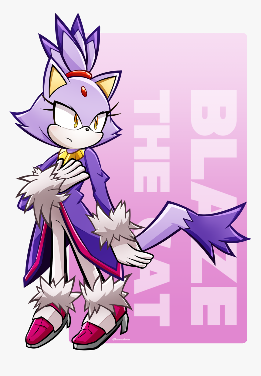 Blaze The Cat - Cartoon, HD Png Download
