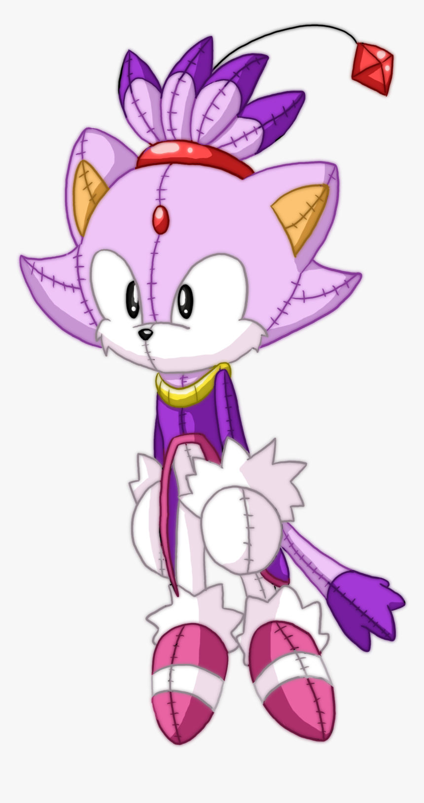 Blaze Doll - Sonic Cd Knuckles And Tails, HD Png Download