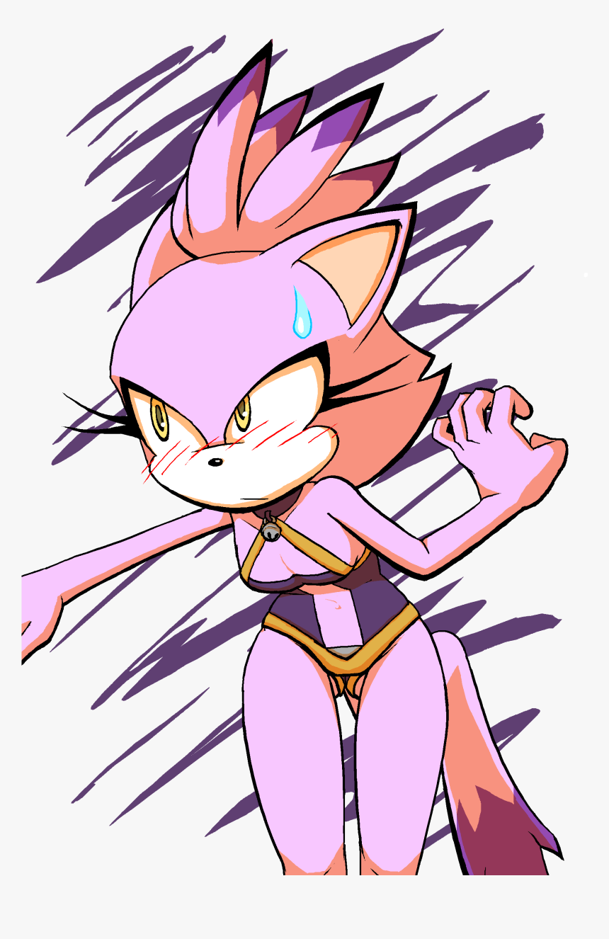 Amy Rose Pink Nose Fictional Character Line Art Clip - Blaze The Cat Bikini, HD Png Download